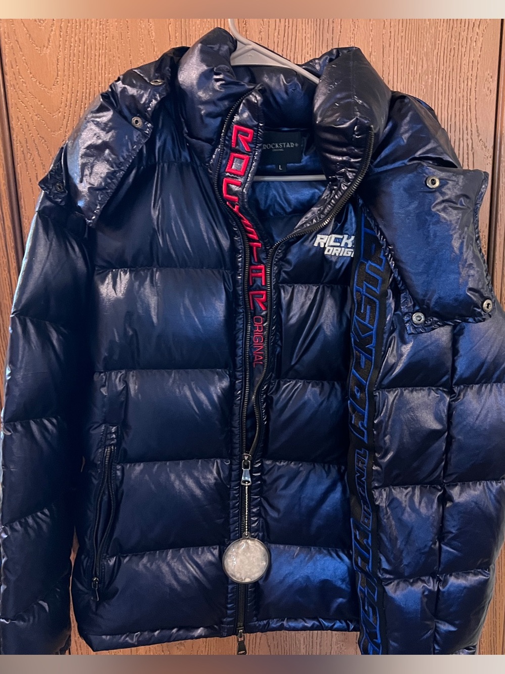 Rockstar Original Men's Shiny Navy Puffer Jacket